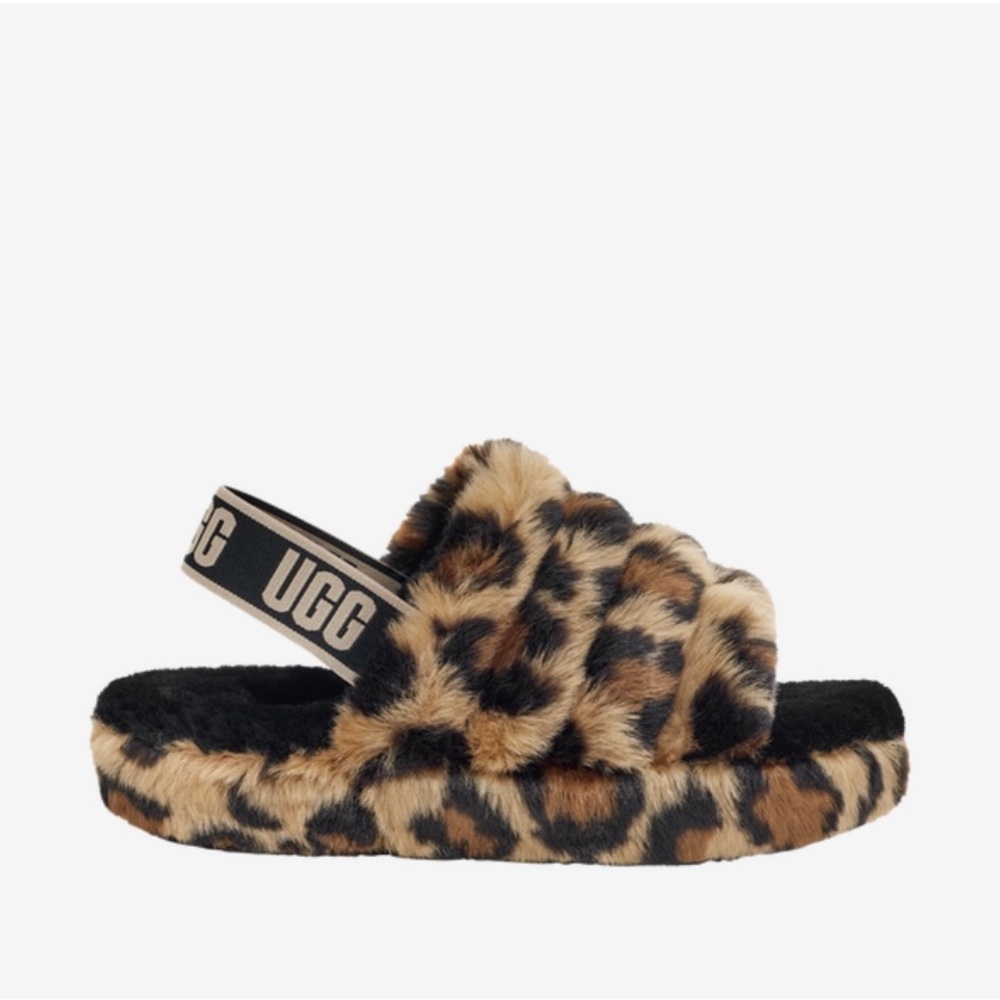 Ugg Fluff Yeah Slide Leopard/Black